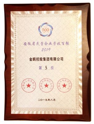 一朝双喜 再启华章|金鹏控股集团荣膺安徽省民营企业综合实力5强、服务业第2位